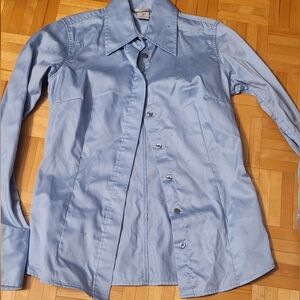 Tristan Sky Blue Button-Up Blouse